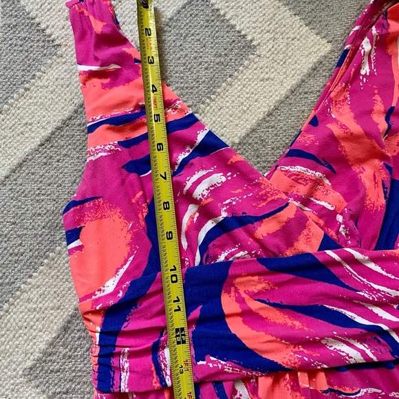 ECU Lilly Pulitzer Sloan Midi Dress S Bomber Blue Plume Bloom - Picture 6 of 10